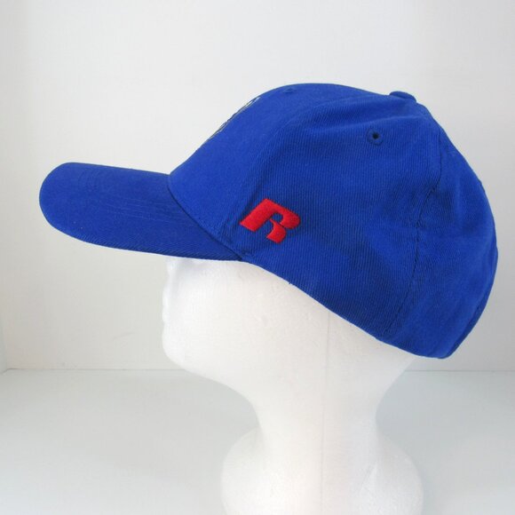 Russell Wolves Embroidered Logo Men's Blue Adjustable Strap Back Cap Hat - Picture 4 of 9